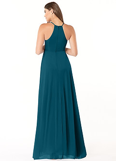 Azazie Annabelle Abiti da damigella d'onore premaman Abito A-Line con Scollo a V a Pieghe Maglia Floor-Length image2