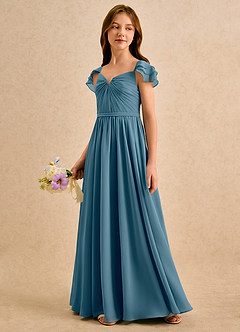 Azazie Meimei Girls Formal Flower Girl Klänningar Klä A-Line i Chiffong Plisserad image5