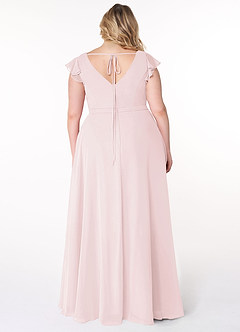 Azazie Claudine Bridesmaid Dresses A-Line Flutter Sleeve Chiffon Floor-Length Dress image9