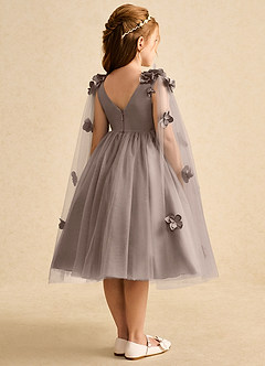 Azazie Staria Blumenmädchenkleider Ballkleid Gestreift Tüll Kleid Taupe image9