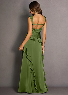 Vestido Verde Oliva Largo Sloane image2