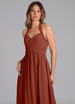 Azazie Darlyn Bridesmaid Dresses Auburn A-Line Sweetheart Neckline Chiffon Dress image7