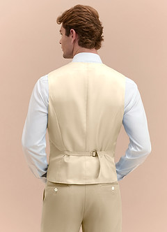 front James Champagne Structured Stretch Suit Vest