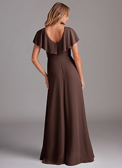 Azazie Lainey Abiti da Damigella Abito A-Line in Chiffon Con Tasche Ganache image7