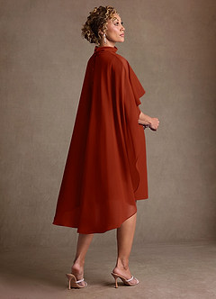 Azazie Irna Suknie dla Matki Panny Młodej Kolumna Szyfon Długość do kolan Sukienka image4