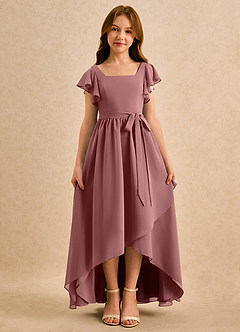 Azazie Milly Girls Formal Flower Girl Klänningar Klä A-Line i Chiffong Plisserad image5