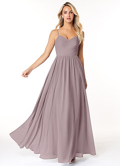 Azazie Lisbon Bridesmaid Dresses Dusk A-Line Sweetheart Neckline Chiffon Dress image3
