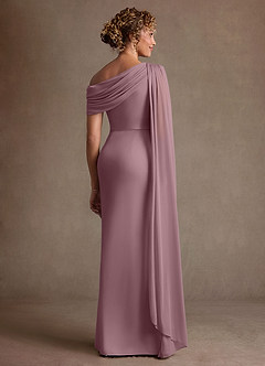 Azazie Bassi Klänningar till brudens mor Klä Sjöjungfru i Maska Av axeln Dammig Ros image2