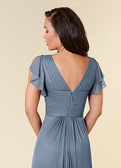 Azazie Reneya Mother of the Bride Dresses Twilight A-Line Pleated Mesh Dress image6