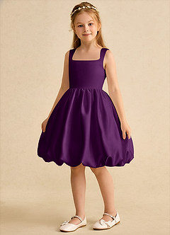 Azazie Nirvana Robe Demoiselle D'honneur Fillette Robe Princesse en Mat Satiné Rayé Grain De Raisin image5