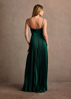 Styla Hunter Green Pleated Maxi Dress image2