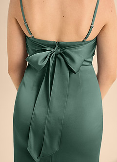 Azazie Mai Junior Eucalyptus A-Line Sweetheart Neckline Stretch Satin Dress image6