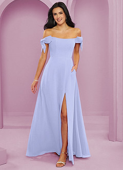 Barbie ♥ Azazie Bridesmaid Dresses Lavender A-Line Off the Shoulder Chiffon Convertible Dress image1