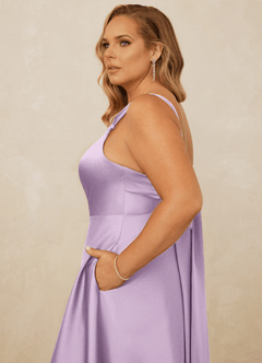 Christian Siriano Bridal for Azazie 1001 Robes de demoiselle d'honneur Robe Trapèze en Satin extensible Encolure en Forme de Cœur Frostiges Flieder image13