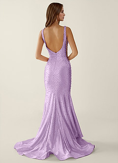 Roxana Wisteria V-neck Hot Rhinestones Corset Prom Dress image2