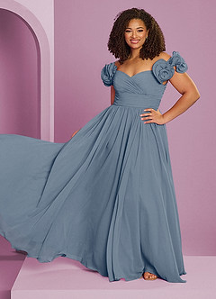 Barbie ♥ Azazie Bridesmaid Dresses Twilight A-Line Off the Shoulder Chiffon Convertible Dress image7