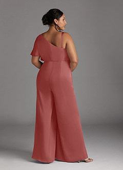 Azazie Hagretta Mother of the Bride Dresses Antique Rose Jumpsuit/Pantsuit Stretch Satin Dress image10