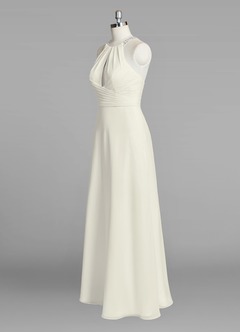 Azazie Selena Wedding Dresses Sheath Sequins Chiffon Floor-Length Dress image10