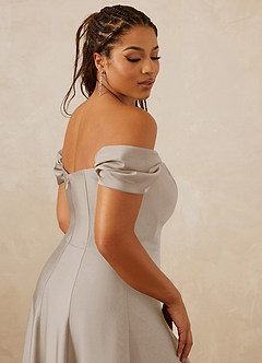 Christian Siriano Bridal for Azazie 1002 Bridesmaid Dresses Frost A-Line Off the Shoulder Stretch Satin Convertible Dress image10