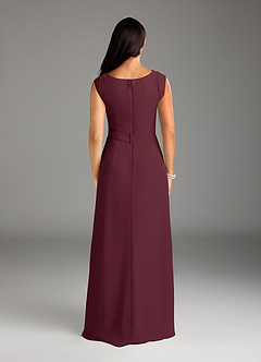 Azazie Bettina Mother of the Bride Dresses Cabernet A-Line Lace Chiffon Dress image4
