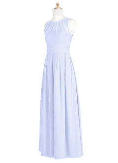 Azazie Bibiane A-Line Pleated Chiffon Floor-Length Junior Bridesmaid Dress image11