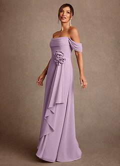 Azazie Amherst Mother of the Bride Dresses Wisteria A-Line Off the Shoulder Chiffon Dress image4