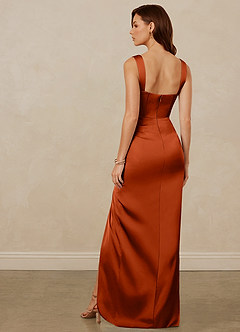 Christian Siriano Bridal for Azazie 1017 Bridesmaid Dresses Paprika Sheath Sweetheart Neckline Stretch Satin Dress image5