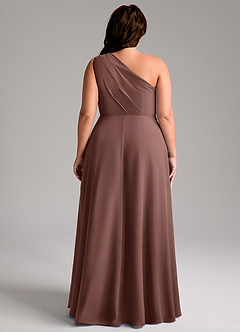 Azazie Phaedra Kleider zum Anprobieren zu Hause A-Linie One-Shoulder Chiffon Kleid Schwarz image8