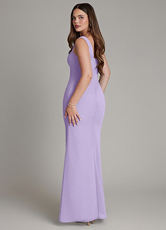 Azazie Hadley Bridesmaid Dresses Lilac Mermaid Pleated Chiffon Dress image5