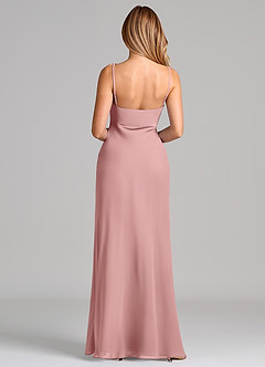 Azazie Tianna Vente finale Robe Fourreau en Mousseline de soie Black image2