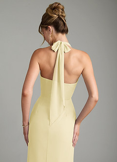 Azazie Arnelle Brautjungfernkleider Etui Plissee Chiffon Kleid Zitronensorbet image6