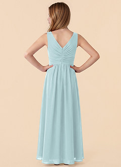 Azazie Skyla Junior Mist A-Line Pleated Chiffon Dress image2