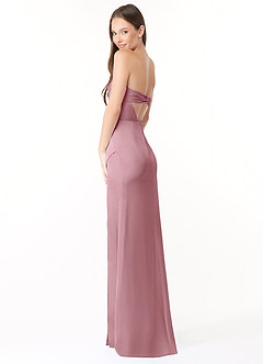 Azazie Leonis Bridesmaid Dresses Vintage Mauve Mermaid Pleated Stretch Satin Convertible Dress image7