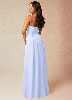 Azazie Kyedae Bridesmaid Dresses Lavender A-Line V-Neck Pleated Chiffon Dress image4