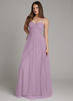 Azazie Teagan Bridesmaid Dresses Wisteria A-Line Sweetheart Neckline Tulle Dress image4
