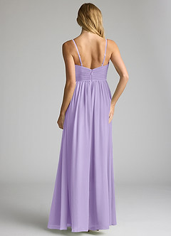 Azazie Alia Bridesmaid Dresses Lilac A-Line Pleated Chiffon Dress image5