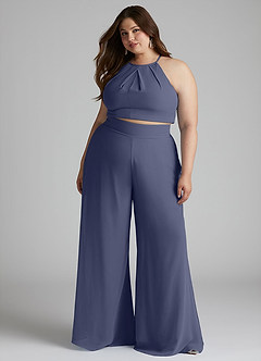 Azazie Kenzi Brautjungfernkleider Plissee Chiffon Overall/Jumpsuit Sturm image8