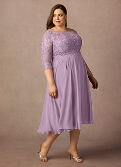 Azazie Marge Mother of the Bride Dresses Wisteria A-Line Scoop Lace Chiffon Dress image10