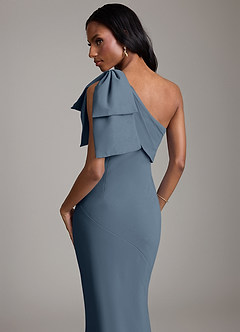 Azazie Yuanna Bridesmaid Dresses Neptune Mermaid One Shoulder Chiffon Dress image7