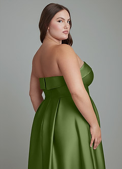 Azazie Lucienne Bridesmaid Dresses Juniper A-Line Strapless Stretch Satin Convertible Dress image10