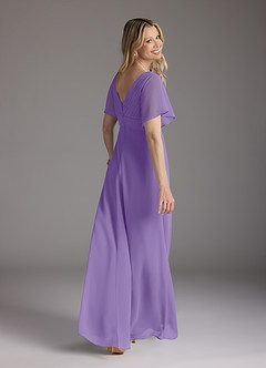 Azazie Alessa Abiti per la Madre della Sposa Abito A-Line in Chiffon con Scollo a V a Pieghe Tahiti image5