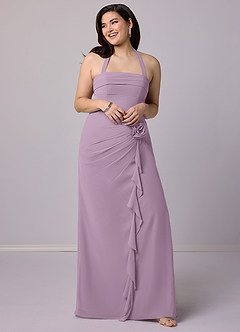 Barbie ♥ Azazie Bridesmaid Dresses Wisteria Sheath Strapless Chiffon Convertible Dress image11