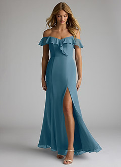 Azazie Sophie Bridesmaid Dresses Bermuda A-Line Off the Shoulder Chiffon Convertible Dress image1