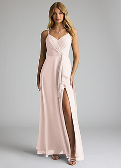 Azazie Akita Bridesmaid Dresses Rose Petal A-Line Chiffon Dress image1