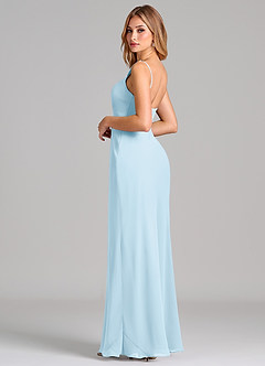 Azazie Tianna 신부 들러리 드레스 쉬스 쉬폰 바닥 길이 드레스 image5