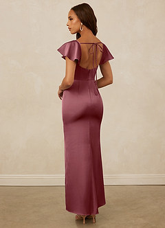 Christian Siriano Bridal for Azazie 1005 Bridesmaid Dresses Desert Rose Sheath Sweetheart Neckline Stretch Satin Dress image2