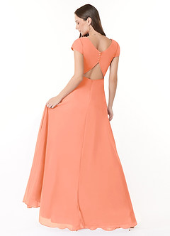 Azazie Hainsly Bridesmaid Dresses Sunset A-Line Sweetheart Neckline Chiffon Dress image4