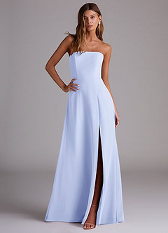 Azazie Wren Bridesmaid Dresses Lavender A-Line Side Slit Chiffon Convertible Dress image3