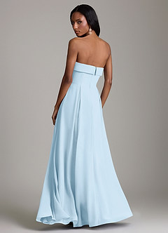 Azazie Lucienne Bridesmaid Dresses Sky Blue A-Line Strapless Chiffon Convertible Dress image2