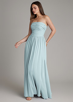 Azazie Andreina Bridesmaid Dresses Mist A-Line Pleated Chiffon Dress image5